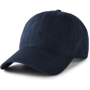 Women's Navy Vintage Washed Unstructured Baseball Cotton Adjustable Cap